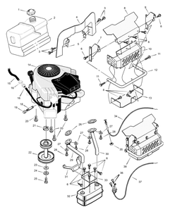 Part Location Diagram of 690547E700 Murray Support, Left Grille
